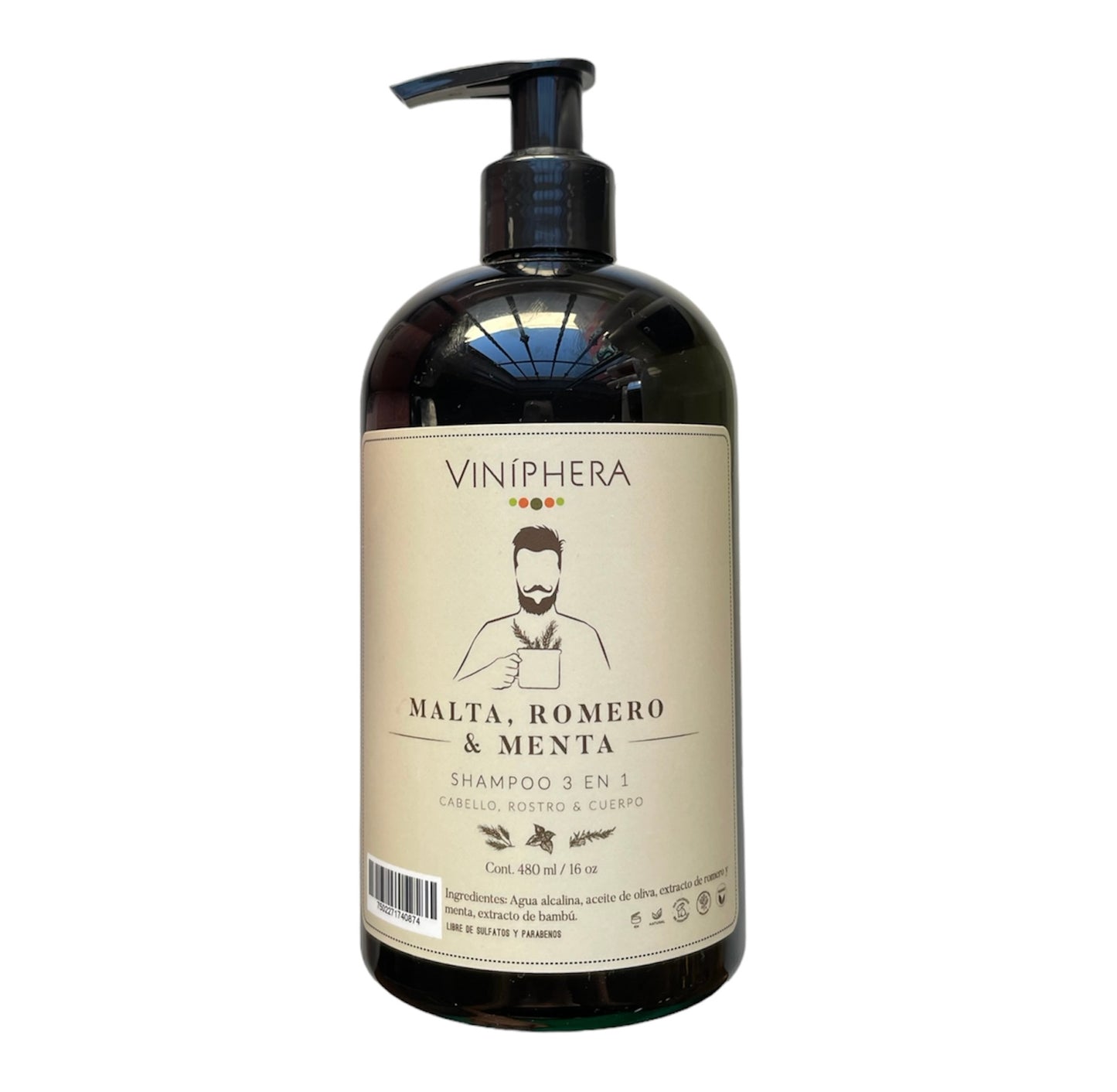 Viniphera- Shampoo 3 en 1 para caballero