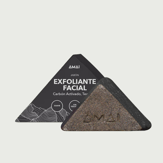 Amai- Jabon exfoliante facial | Carbon activado & tea tree