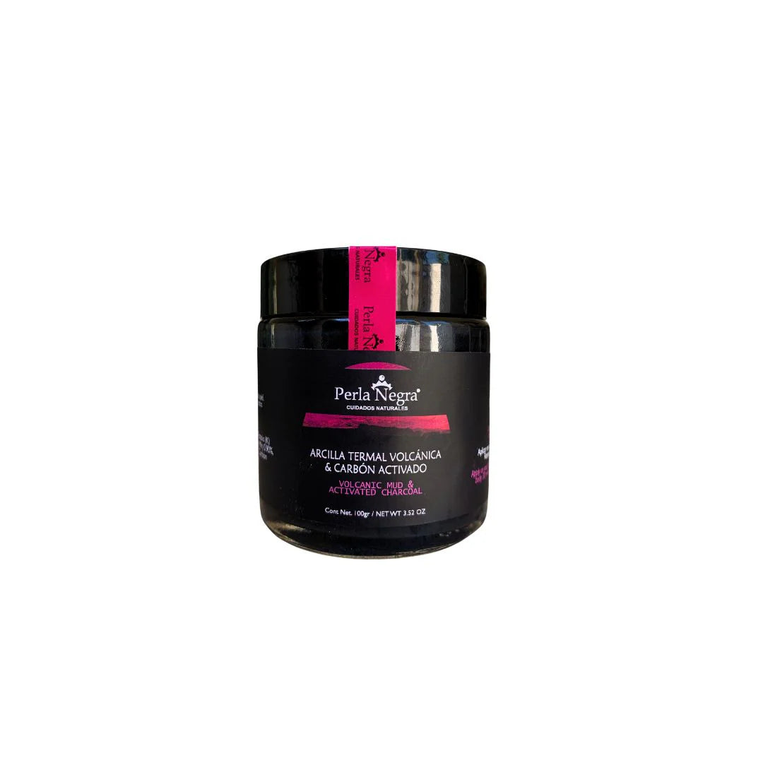 Perla Negra- Mascarilla de arcilla termal volcánica y carbón activado