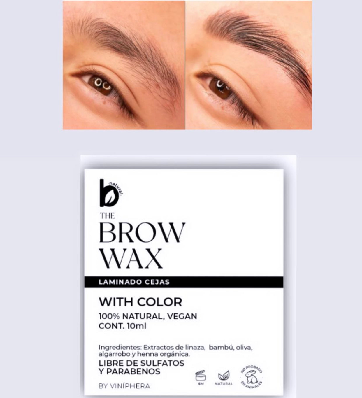 Bnatural- Brow wax con color